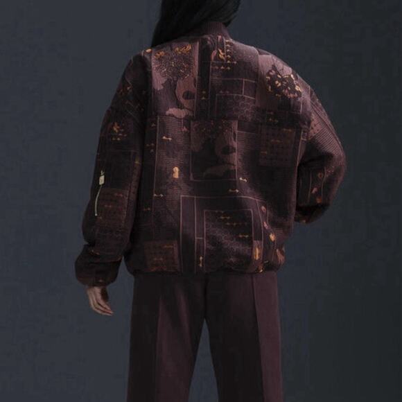 Nike Naomi Osaka Jacket Size XL Womens Jacquard Burgundy Crush Bright Crimson - Picture 9 of 16